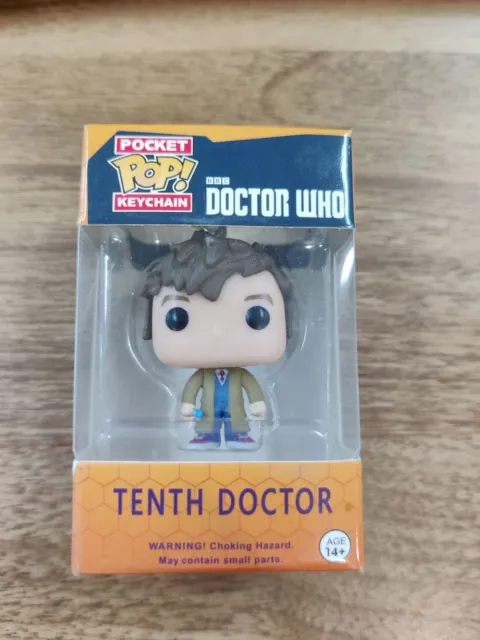 Funko Pocket New Box Pop Keychain Doctor Who Tenth Doctor Viny Figure Gift