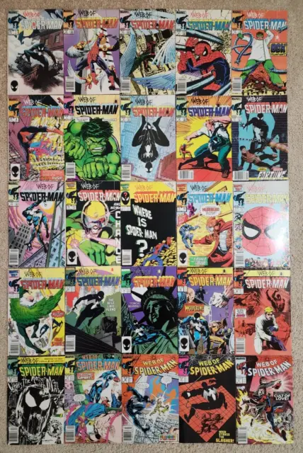 50 Comics Lot: Web of Spider-Man (1985) #1 to 127 & Annual #1 to 9 NOT RUN READ
