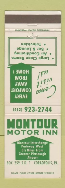 Matchbook Cover - Montour Motor Inn Coraopolis PA