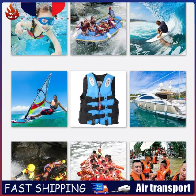 Boating Vest Portable Buoyancy Vest Wear-resistant for Swimming (Blue S) FR