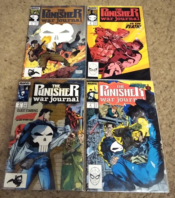 PUNISHER WAR JOURNAL #2,3,4,5 NM lot/run 1988 Marvel  - Carl Potts/Jim Lee art