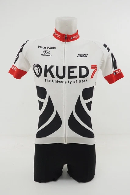 DNA Cycling Century Short Sleeve Custom Cycling Jersey Size XS (White/Black/Red)