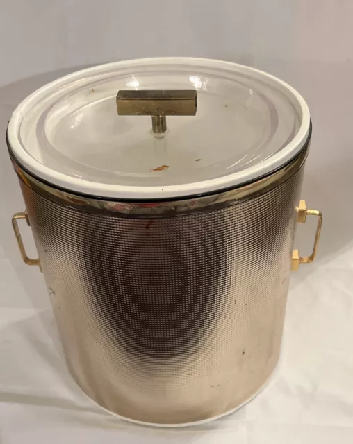 RETRO Mid-Century Modern George Briard Ice Bucket - Gold & Plastic Acrylic