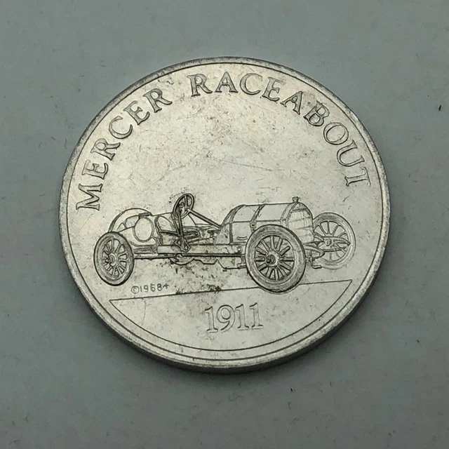 VINTAGE SUNOCO 1911 Mercer Raceabout Antique Car Coin Series Token N4
