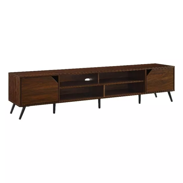 80" Mid-Century MCM Simple Wood TV Stand - Dark Walnut