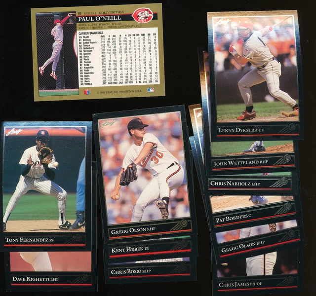 (43) 1992 Leaf (Black) Gold baseball parallel/insert lot - NM-MT - L1017