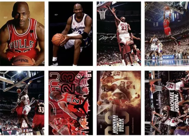 Michael Jordan Dunk Poster Basketball Sport Art Print Room Wall Decor 42*29cm