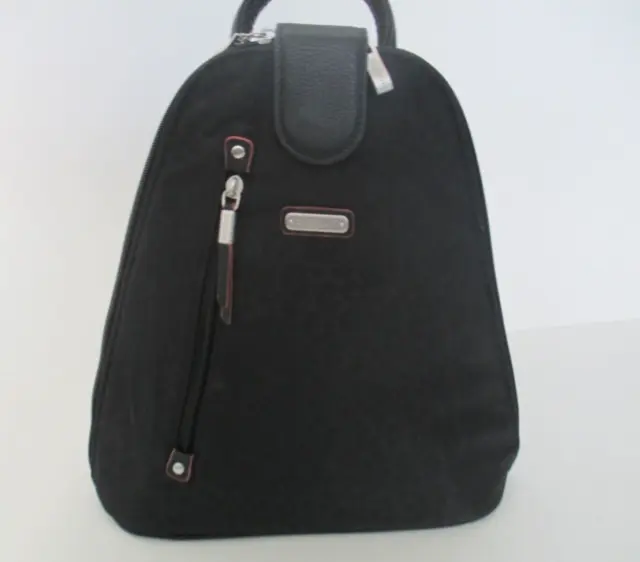 Baggallini Metro Black Convertible Backpack Sling Bag Water Resistant Travel NEW