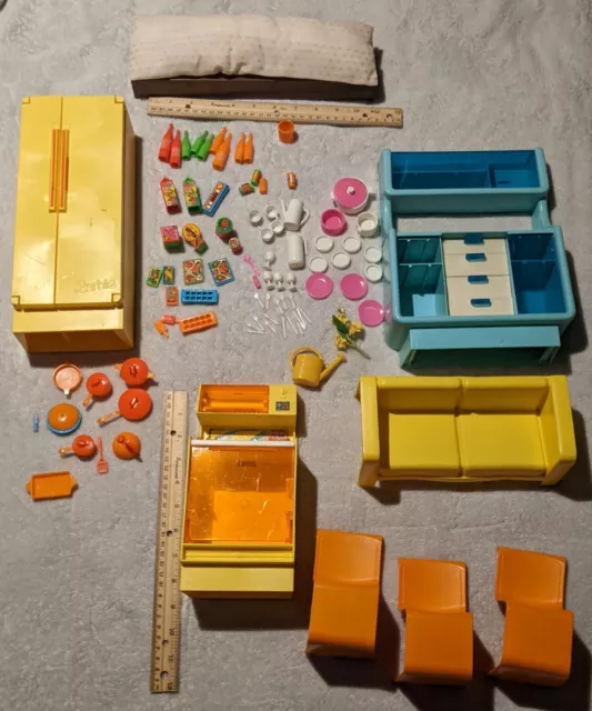 Large VINTAGE Lot 1978 Barbie DREAM DOLLHOUSE FURNITURE COLLECTION