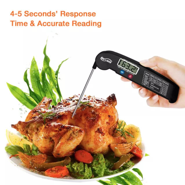 Instant Read Digital Meat Thermometer BBQ Grill Smoker For Kitchen Food Cooking 3