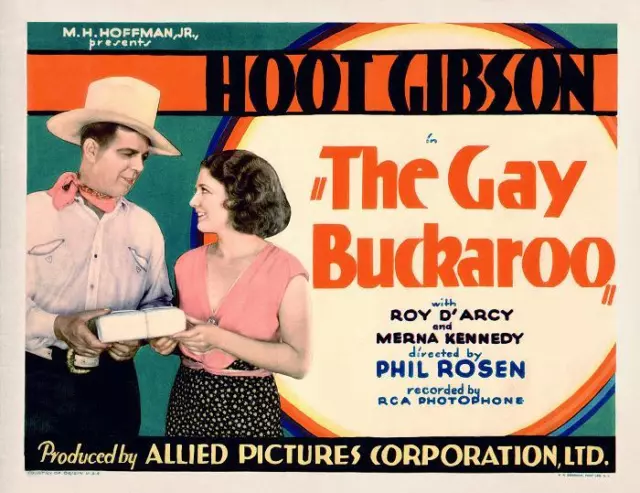 HOOT GIBSON And MERNA KENNEDY In THE GAY BUCKAROO 11x14 LC print 1932