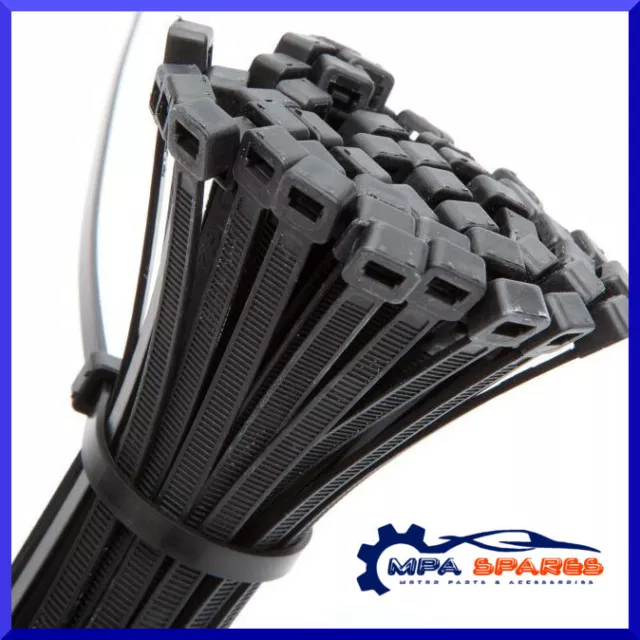 300 x HIGH QUALITY NYLON CABLE TIES - 300 x 4.8mm - RELIABLE & DURABLE