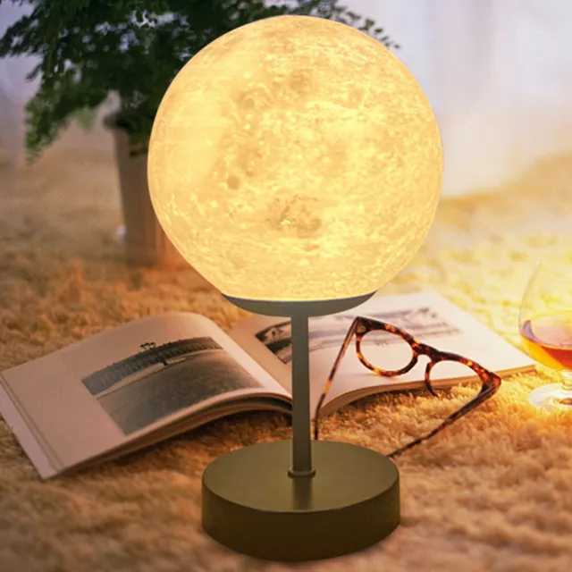 fr 3D Moon Lamp with 25 Lighting Modes 3D Moon Night Light for Home Bedroom Deco