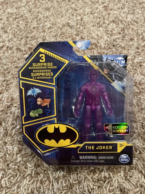 Spin Master THE JOKER Clear Purple Chase Super Rare 4" 2020 Batman New Tech DC