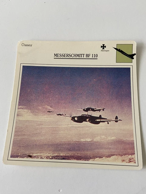 Carte Collection Chasseur MESSERSCHMITT BF 110
