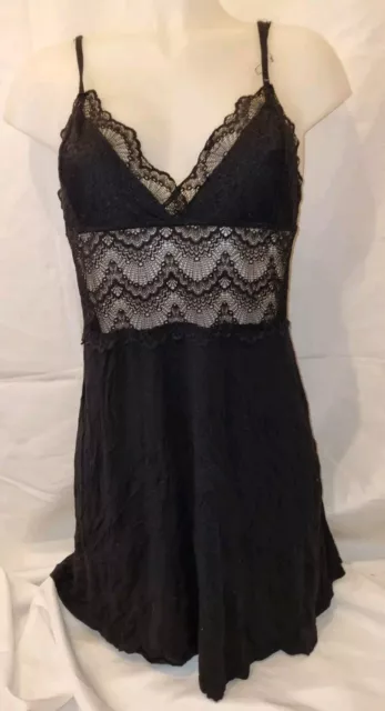 Gorgous black Lace sexy babydoll chemise dress Size 14 16 (TV)