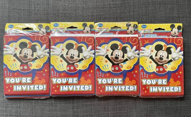 MICKEY MOUSE CLUBHOUSE Birthday Party Invitations With Thank You Post ...