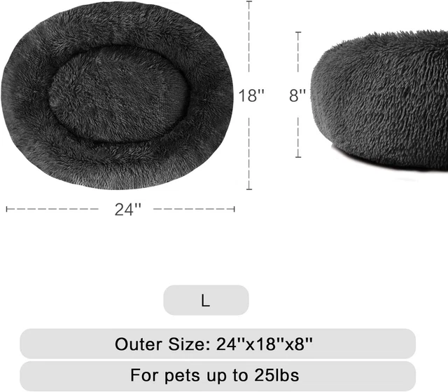 Calming Dog Bed, Donut Cuddler Cat Bed, round Bed for Small Medium Large Dogs 3