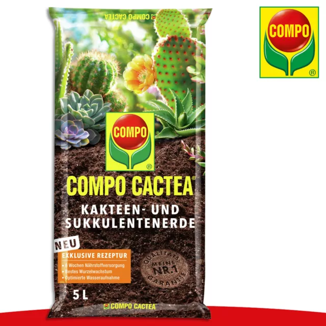 COMPO Cactea 5 L Cactus Et Sukkulentenerde Substances Nutritives Sol Pot