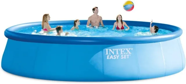 Intex 18ft x 48in Easy Set Pool with Filter Pump, Ladder, Ground Cloth & Cover