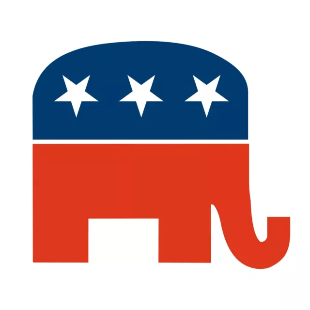 Republican Party GOP Elephant Vinyl Decal / Sticker ** 5 Sizes **