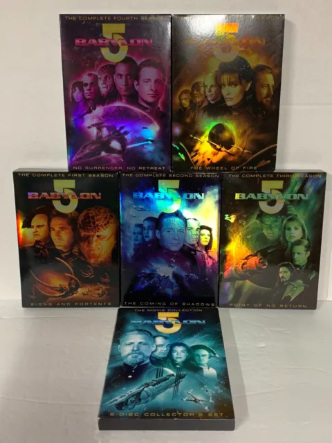 Babylon 5 Complete Series DVDs Seasons 1 2 3 4 5 + The Movie Collection Set Lot