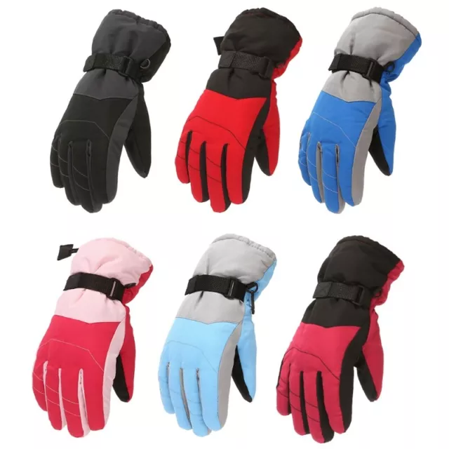 Kids Child Winter Thicken Warm Mountain Snowboard Ski Gloves Windproof Mittens