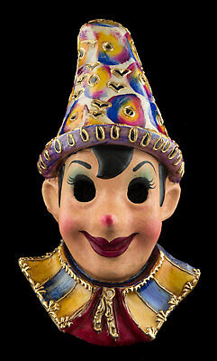 Mask from Venice Of Pinocchio Purple Long Nose IN Paper Mache Carnival 22551