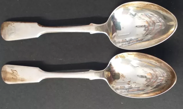 Pair of Sterling Silver William Coghill Teaspoons (Dates G) c1877 *Glasgow *40g