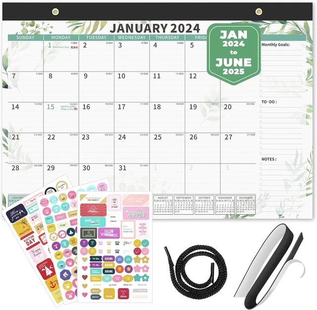 CALENDAR 2025, DESK Wall Calendar, January 2025 to June 2025, Monthly