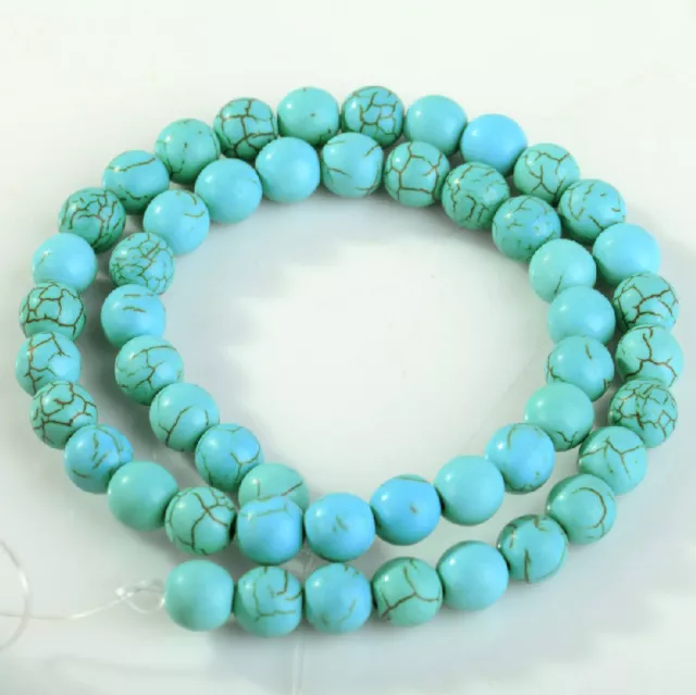 Round Loose Turquoise Charms Spacer beads Jewelry Findings 4,6,8,10mm 2