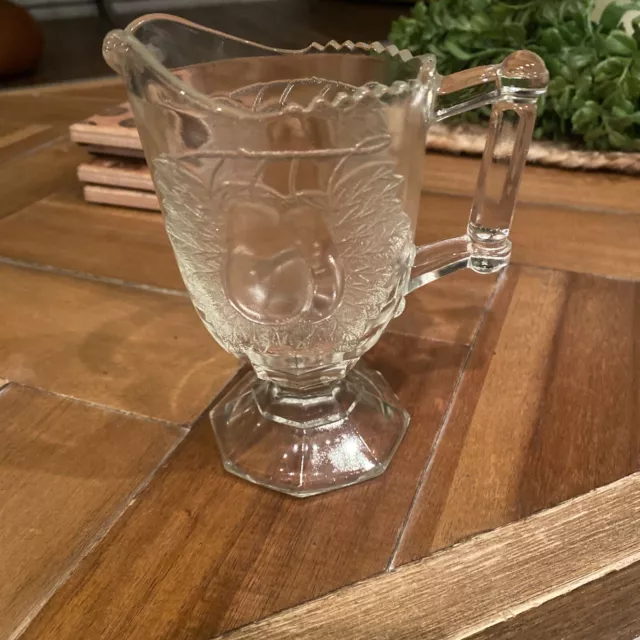 EAPG Baltimore Clear Pressed Glass Pear Creamer