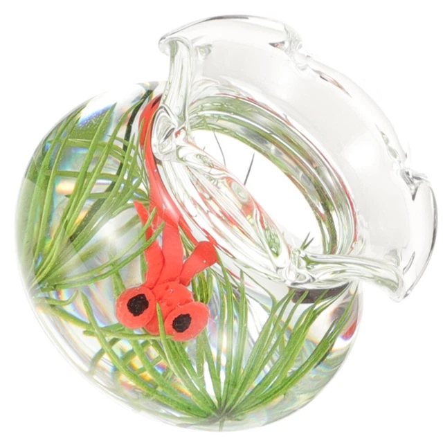 Doll House Fish Tank Plastic Miniature Glass Bowl Dollhouse