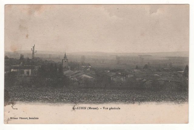 Cpa 55 - Saint-Aubin-Sur-Aire : Vue Générale (Meuse) - Écrite