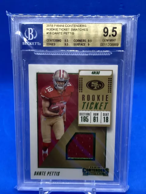 2018 Panini Contenders Rookie Ticket Swatches #18 Dante Pettis Jersey