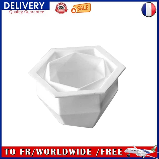 Rhombus Ball Candle Mold Geometric Shape Dessert Mousse Silicone Mould (A)