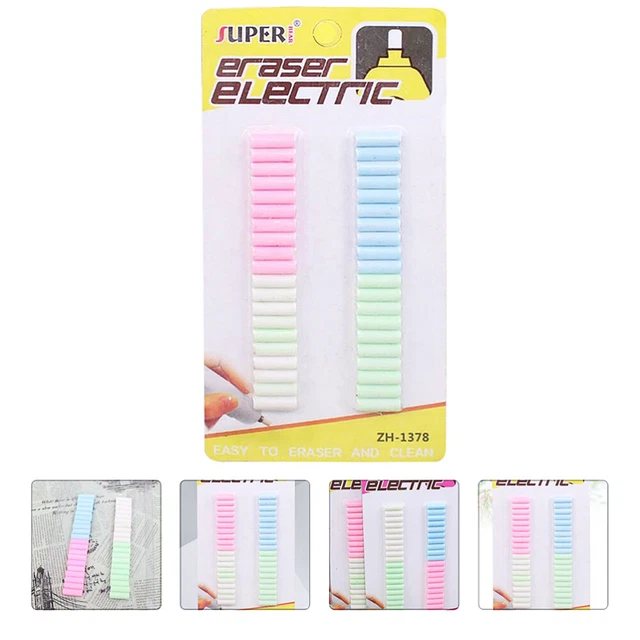 160 piezas núcleos de goma de borrar eléctricos lápiz rellenos de goma de borrar para