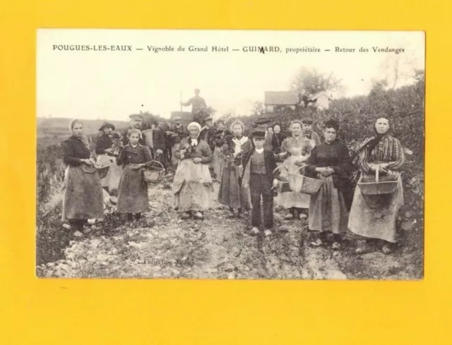 POUGUES-LES-EAUX (58) HARVEST at the GRAND HOTEL / GUIMARD Owner early 1900
