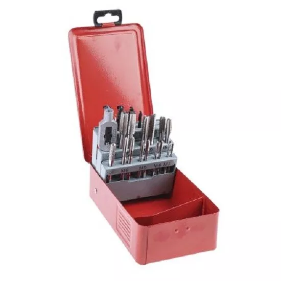 RS Pro TAP & DRILL BIT SET 22-Pieces M3-M12 High Speed Steel, With Tap Wrench