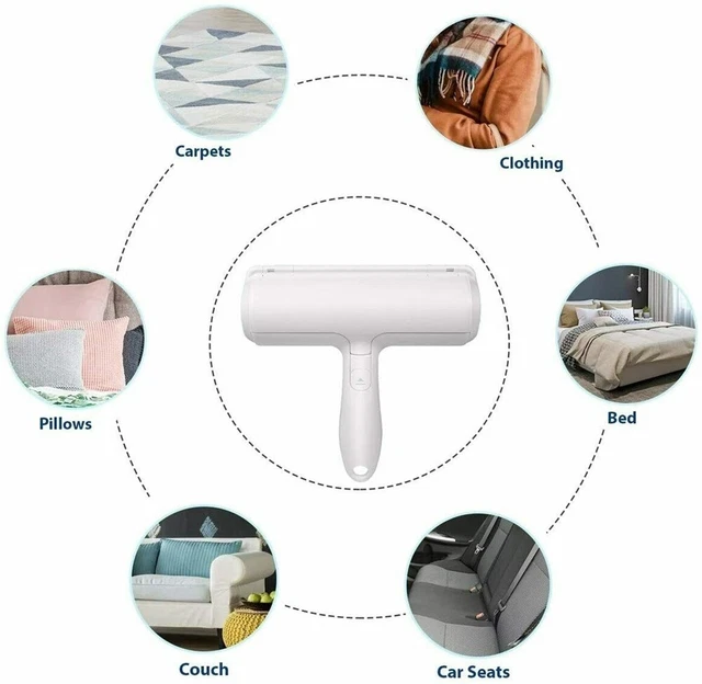Reusable Pet Hair Lint Remover Dog Cat Hair Roller Cleaning Brush Sofa Clothes 12