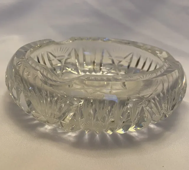 Vintage American Brilliant Period Cut Glass Ashtray