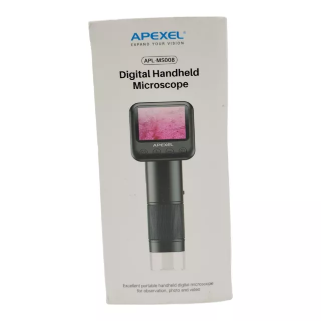 Apexel Rechargeable Handheld Digital Microscope with 2” LCD Screen