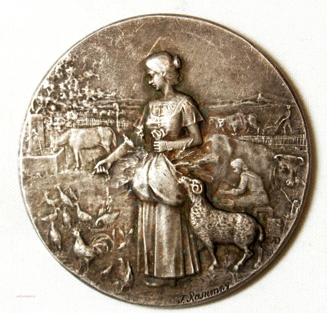 Médaille Militaire F. Rasumny En Bronze Argenté – Collection