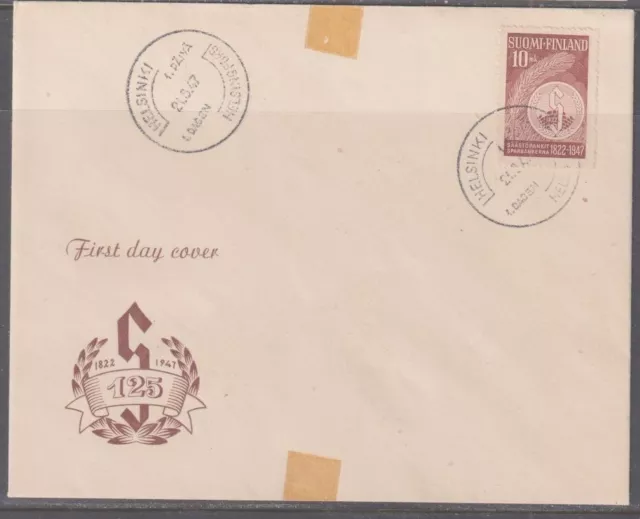 Finland 1947 Savings Bank Association First Day Cover - Unaddressed