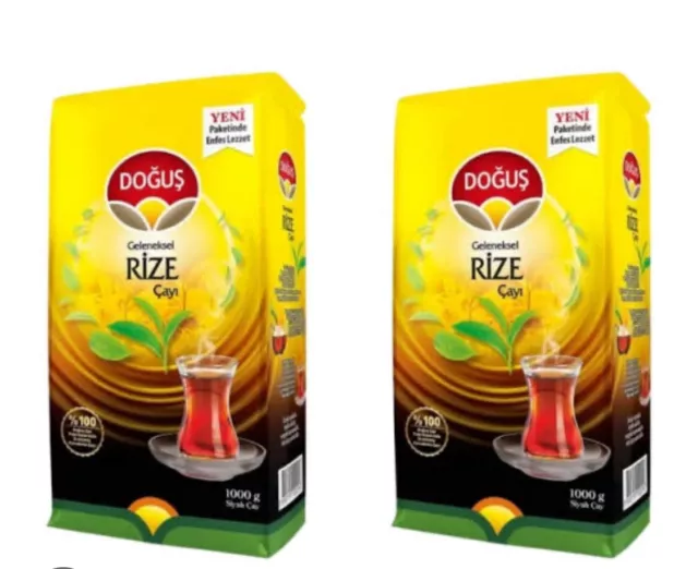 Dogus Rize /Schwarzer Pulver Tee 2 Packungen je 1000 g Schwarzmeer gebiet Rize