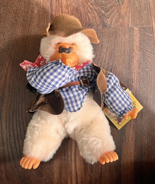 RUSS BERRIE LUV Pets 1983 Vintage Gorilla Gonga Thumb Sucker Plush Toy