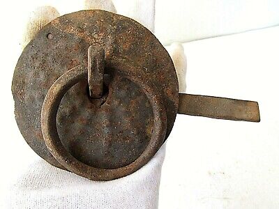 Antique Old Lever Latch Door Handle Wrought Iron Antique Gate Old Plate- Rare