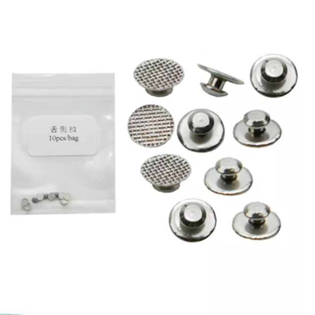 50X Monoblock Dental Orthodontic Lingual Button For Bondable Round Mesh Base