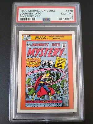 1990 Marvel Universe Journey Into Mystery #83 (Thor) #128 PSA 8 Recently Graded