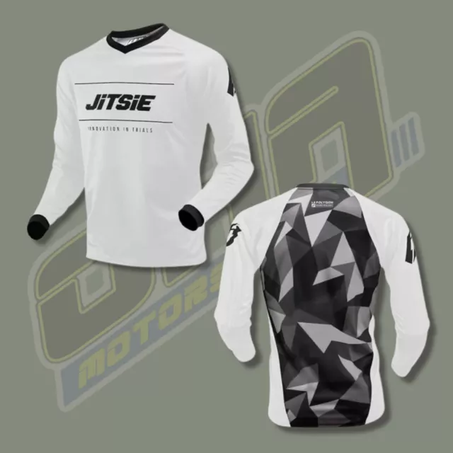 JITSIE L3 Polygon Trials Bike Jersey Shirt Top WHITE NEW Beta TRS GasGas Vertigo